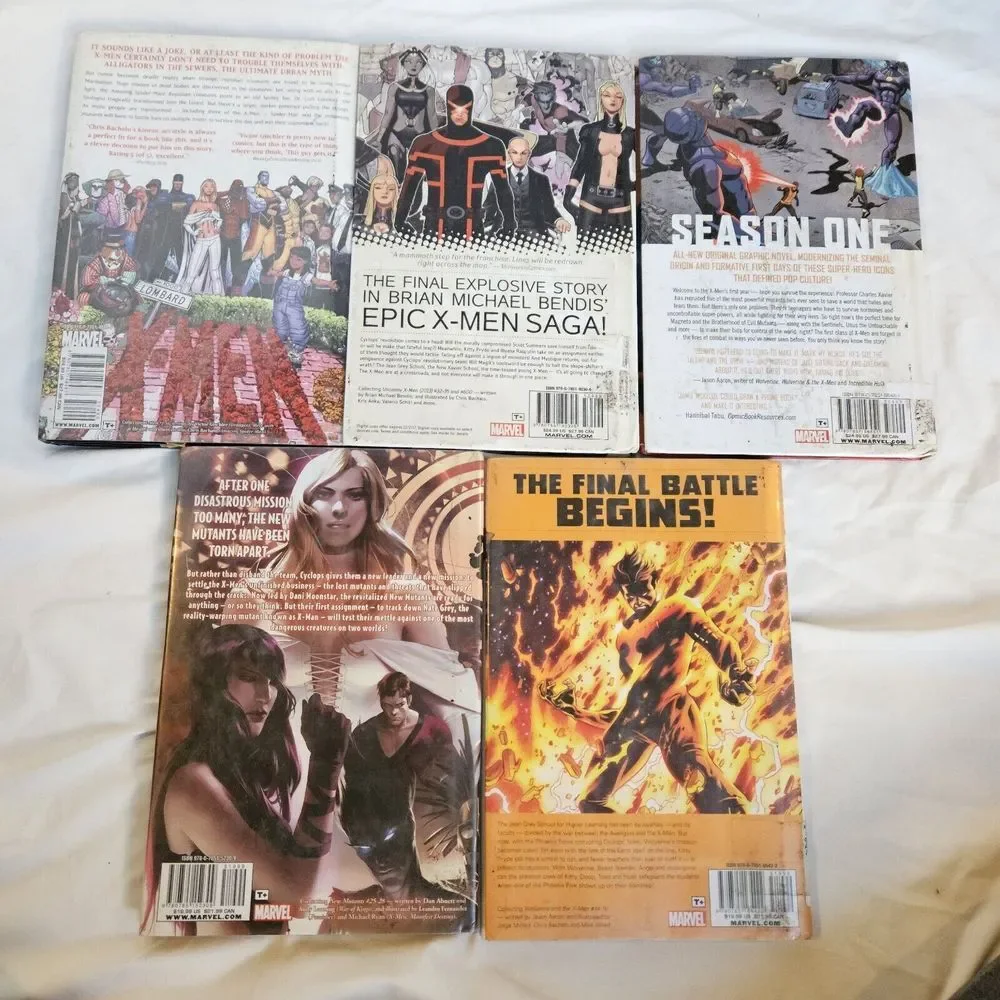 Marvel Comics Wolverine X-men Mutants 5‎ Hardcover Books Bendis Bachalo